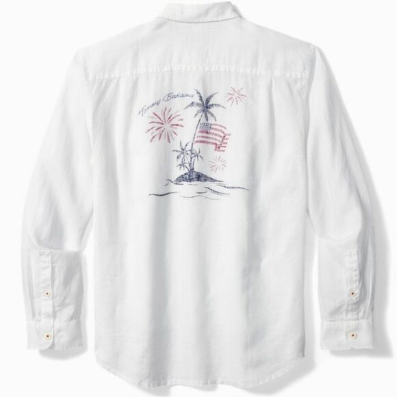 Tommy Bahama Americana Palms Linen Shirt - Picture 14 of 14
